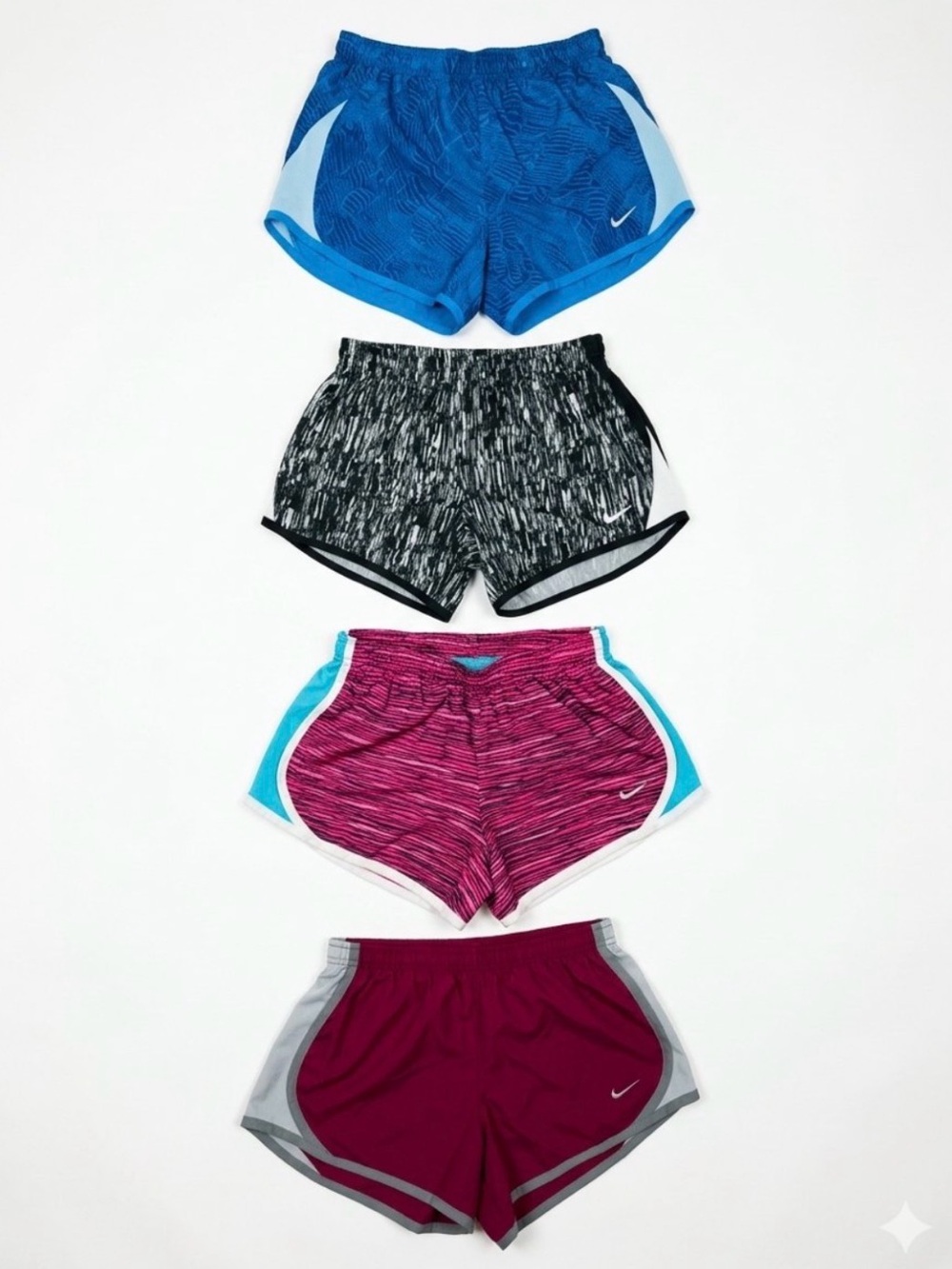 Nike Women’s Athletic Shorts Set - Blue, Black, Magenta, Maroon
